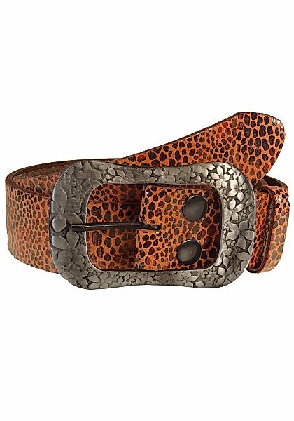 Rettungsring Gürtel Ledergürtel, "Lagarto Coral", mit austauschbarer Schlie günstig online kaufen