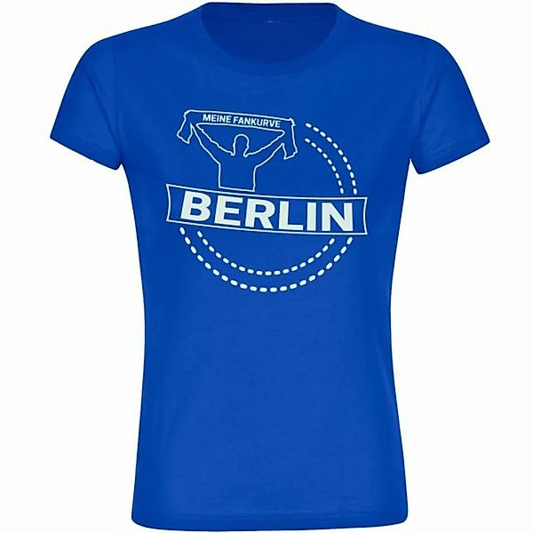 multifanshop T-Shirt Damen Berlin blau - Meine Fankurve - Frauen günstig online kaufen
