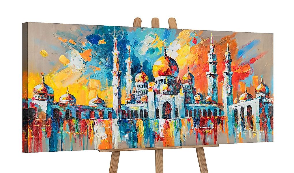 YS-Art Gemälde Wandbild, Schöne Stadt, Wolkenkratzer, günstig online kaufen