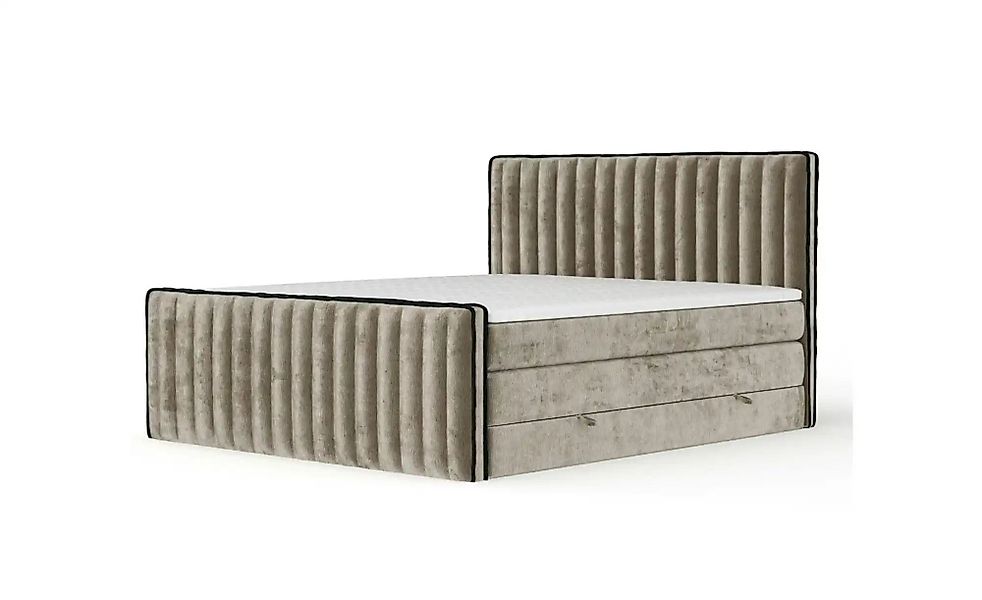 Boxspringbett mit Stauraum   ¦ beige ¦ Maße (cm): B: 164 H: 120 Betten > Ko günstig online kaufen