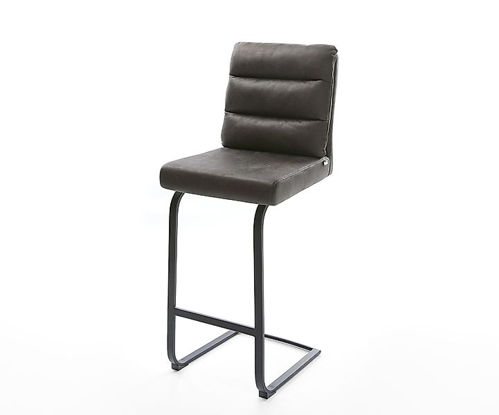 Barstuhl Pela-Flex Vintage Anthrazit Freischwinger flach Metall günstig online kaufen
