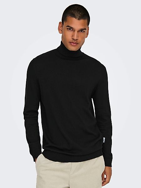 ONLY & SONS Stehkragenpullover "ONSLOUI REG 12 MEL ROLL KNIT NOOS" günstig online kaufen
