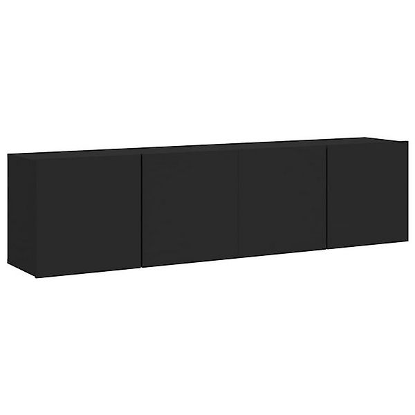 vidaXL TV-Schrank TV-Wandschränke 2 Stk. Schwarz günstig online kaufen