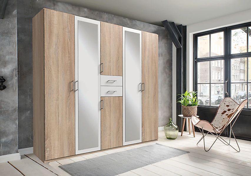 Wimex Kleiderschrank "Diver Drehtürenschrank mit Spiegel, 180, 225 o. 270cm günstig online kaufen