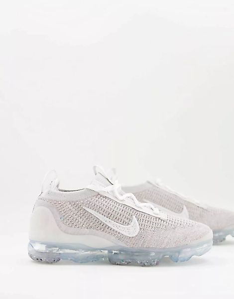 Nike – Air Vapormax 2021 Flyknit – Sneaker in gebrochenem Weiß und Beige-Ne günstig online kaufen