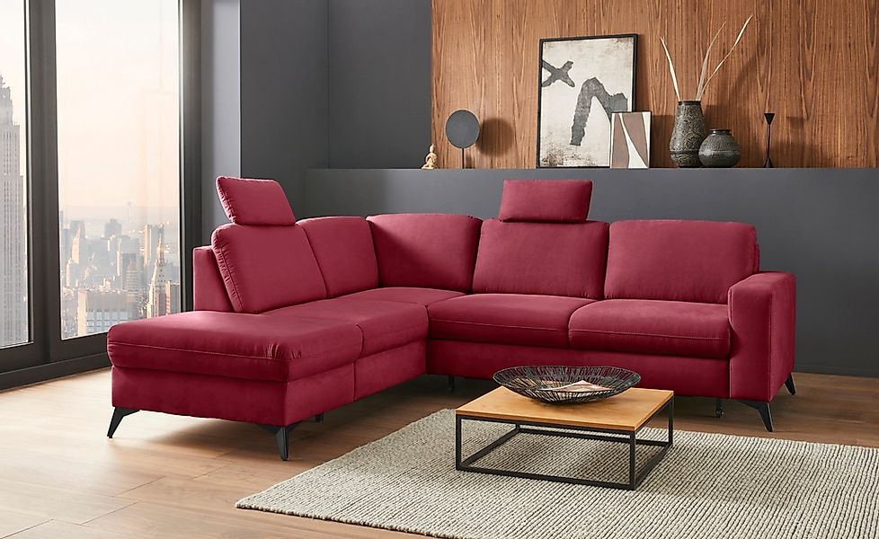 PLACES OF STYLE Ecksofa "Lolland L-Form" Wahlweise mit Bettfunktion und Sta günstig online kaufen