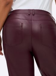 Sheego Jerseyhose Lederimitathose Innenbeinlänge ca. 80 günstig online kaufen