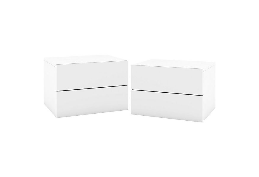 COSTWAY Nachttisch (2-St), hängend, mit 2 Schubladen, Nachtschrank günstig online kaufen