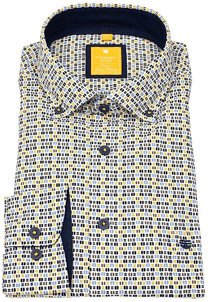 Redmond Langarmhemd leicht tailliert Button-Down-Kragen günstig online kaufen