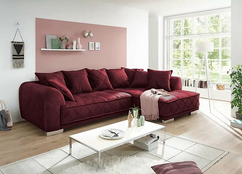 ED EXCITING DESIGN Ecksofa Sentina, mit Rückenkissen günstig online kaufen