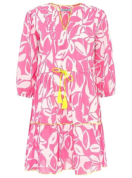 Zwillingsherz Sommerkleid ""Blätter Zweifarbig"", mit Tasseln und kontrastf günstig online kaufen