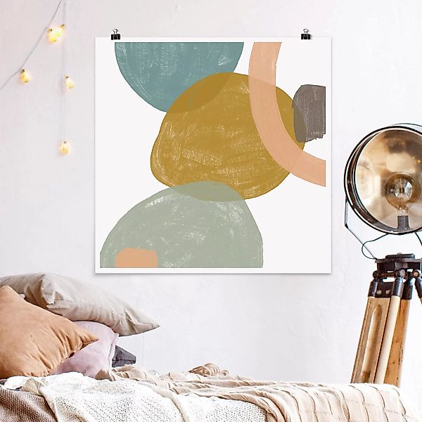 Poster Abstrakt - Quadrat Pailletten im Detail I günstig online kaufen