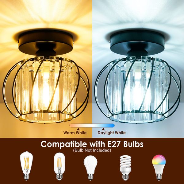 POPOLIC Deckenleuchte Moderne Kristall-Deckenlampe, Mini-Deckenleuchten aus günstig online kaufen
