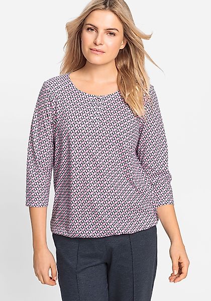 Olsen Rundhalsshirt (1-tlg) mit grafischer Allover-Print günstig online kaufen