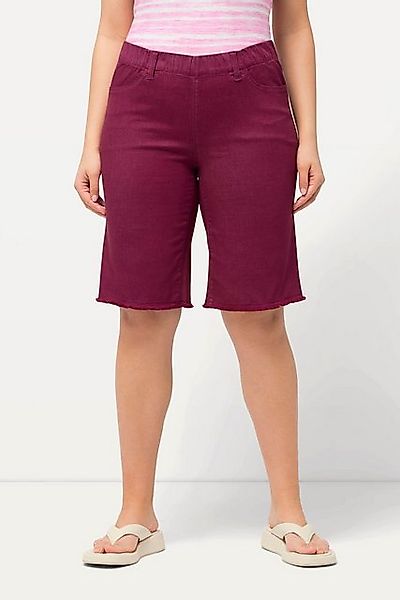 Ulla Popken Bermudas Bermuda Fransensaum Elastikbund günstig online kaufen