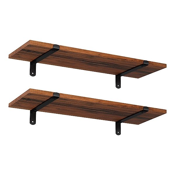VASAGLE Wandregal, 2-tlg., schwimmend, dekorativ, Retro-Stil, günstig online kaufen
