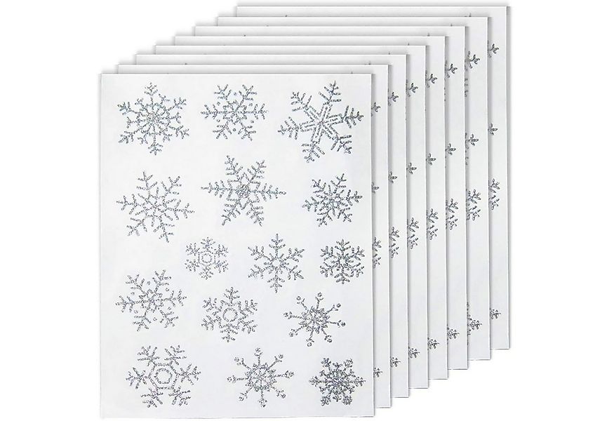 FELIXLEO Fensterdekoration 120 Stück weihnachtliche Schneeflocken-Fensterau günstig online kaufen