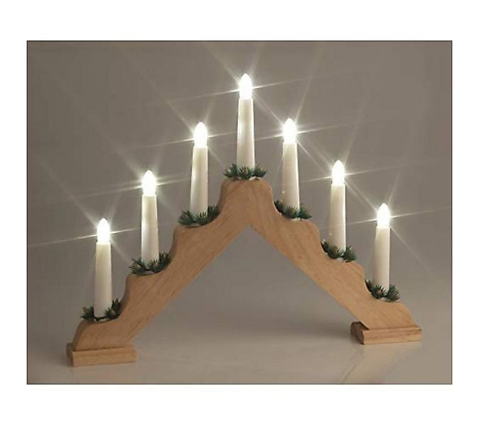 Star-Max Fensterleuchter LED Weihnachts-Lichterbogen aus Holz, warmweiß günstig online kaufen