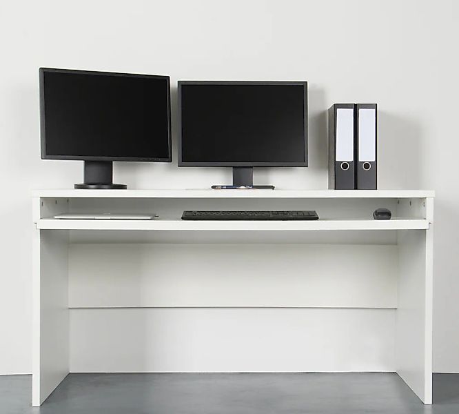VOGL Möbelfabrik Schreibtisch "Barrie", 2-farbiger Tablarauszug, Breite 137 günstig online kaufen
