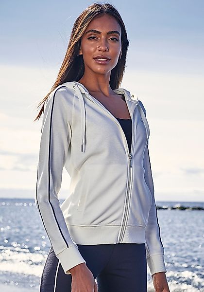 H.I.S Kapuzensweatjacke, mit Piping an den Ärmeln, Loungeanzug günstig online kaufen