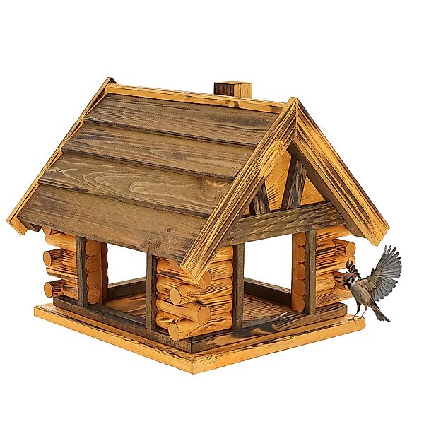 MAZUR Futterstation Vogelfutterhaus aus massivem Holz günstig online kaufen