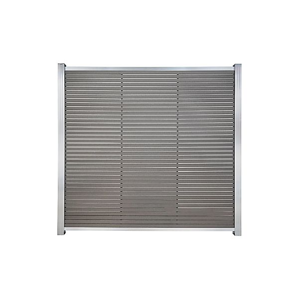 T&J BPC-Steckzaun Hörvig 180 cm x 180 cm Schiefergrau-Silber günstig online kaufen