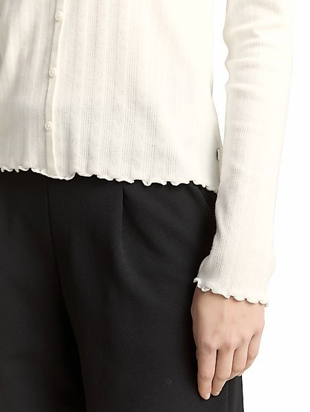 TOM TAILOR Denim Langarmshirt mit gewelltem Abschluss günstig online kaufen