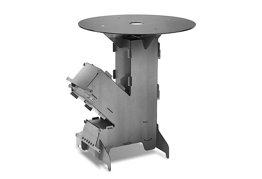 Clanmacy Feuerschale Raketenofen inkl. Grillplatte und Feuerstellen-Poker C günstig online kaufen