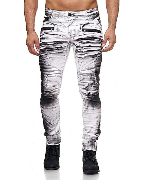 KINGZ Slim-fit-Jeans Herren Slim Fit Designer günstig online kaufen