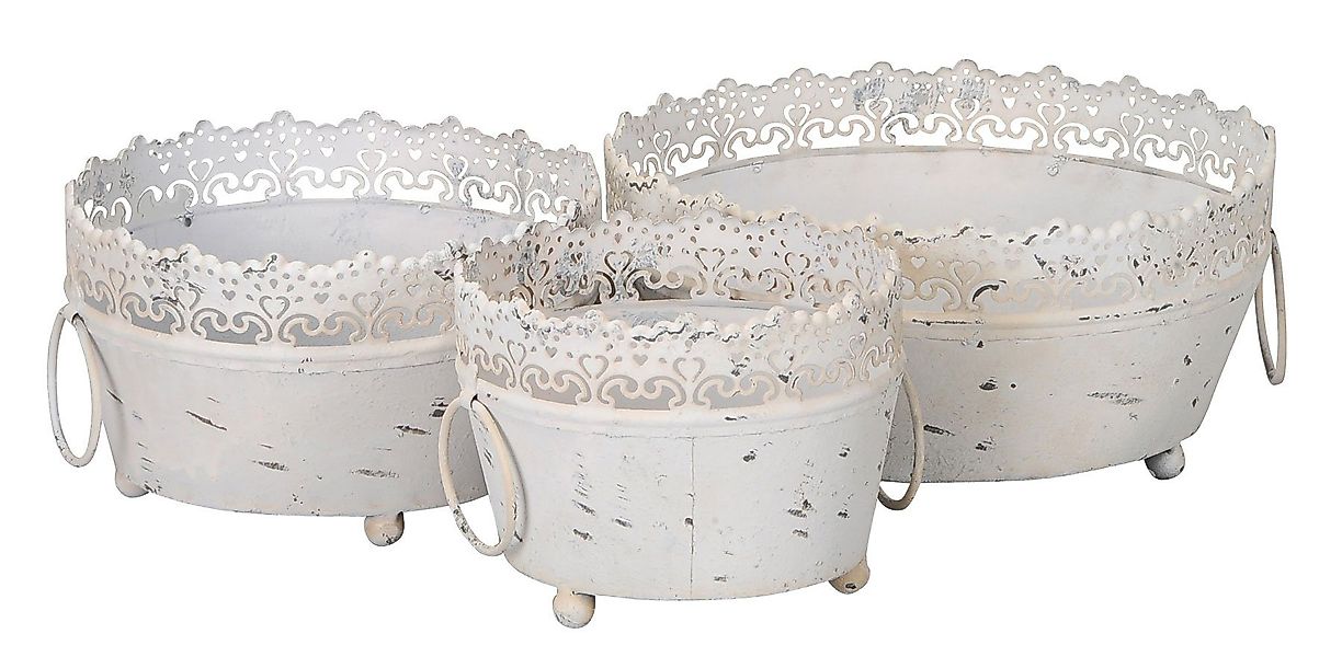 Levandeo® Pflanzkübel, 3er Set Pflanzkübel Eisen günstig online kaufen