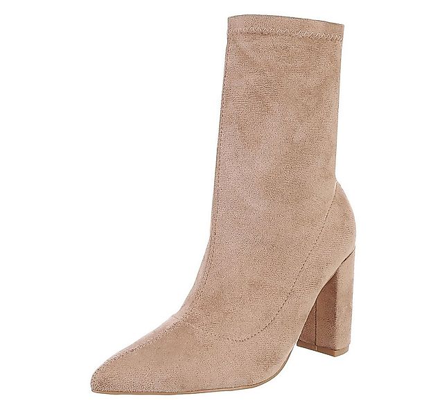 Ital-Design Damen Elegant High-Heel-Stiefelette (85255540) Blockabsatz High günstig online kaufen