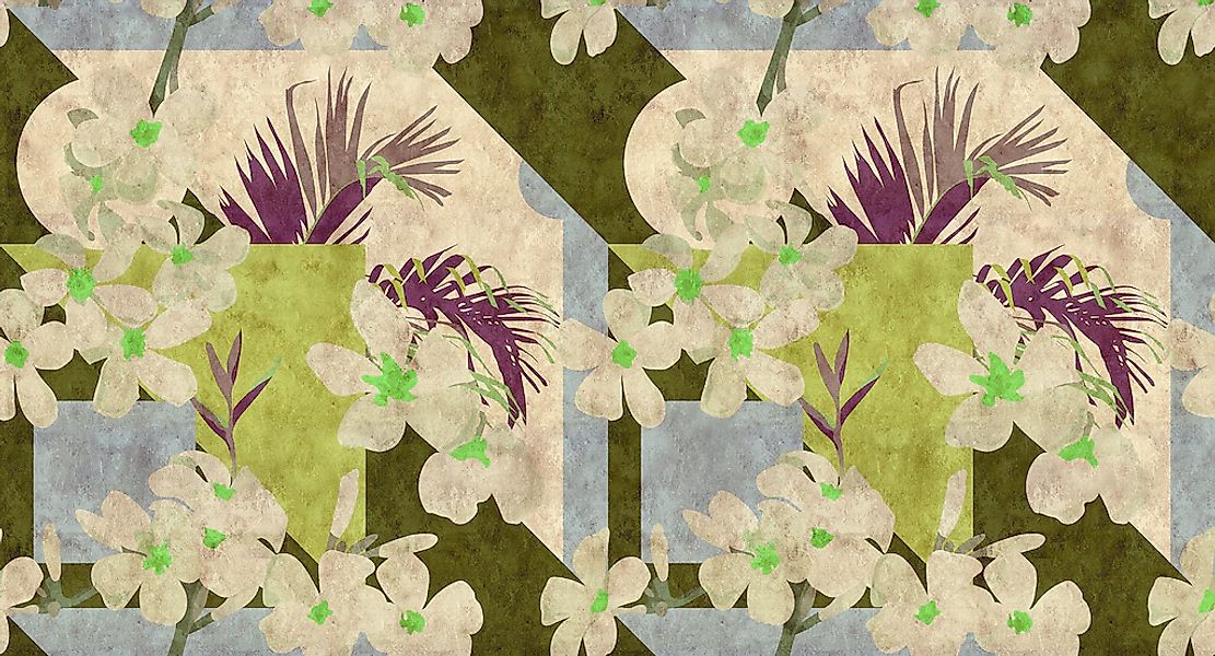 living walls Fototapete "Walls by Patel Vintage Bloom 1" glatt Vlies, Wand, günstig online kaufen