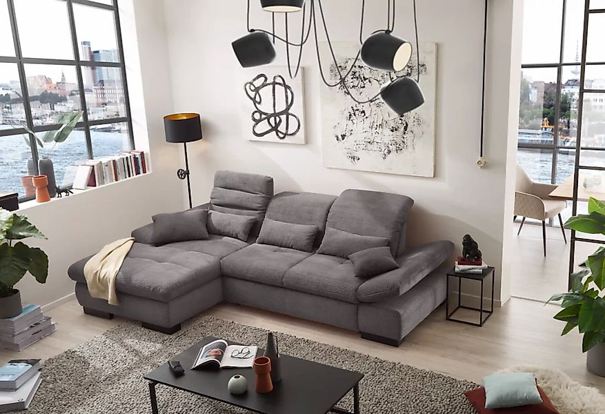 set one by Musterring Ecksofa »SO4100 V«, mit verstellbaren Kopfteilen, wah günstig online kaufen