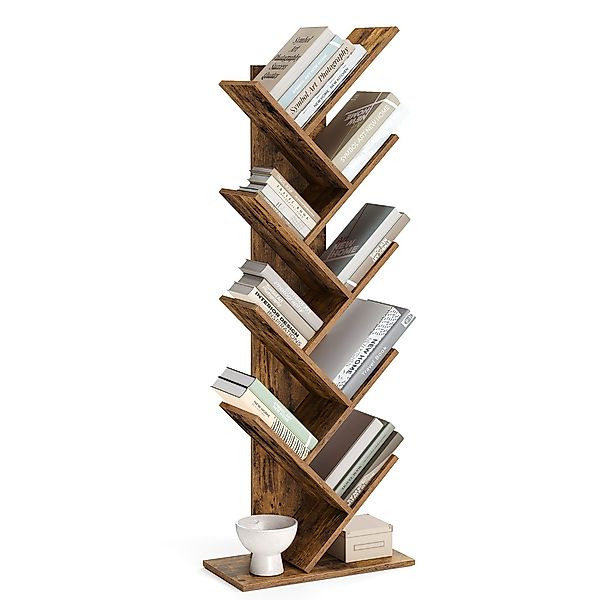 VASAGLE Bücherregal, Baumform, Standregal 9 Ebenen, günstig online kaufen