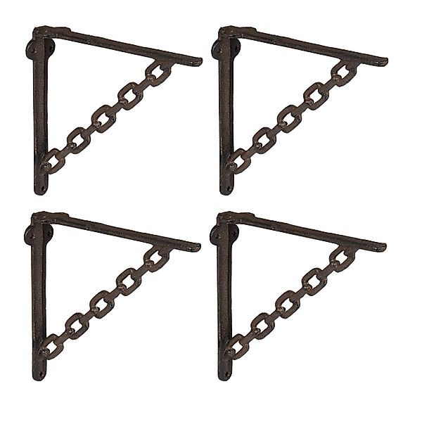 relaxdays Wandregalhalter Regalwinkel 4er Set Ketten-Design, günstig online kaufen