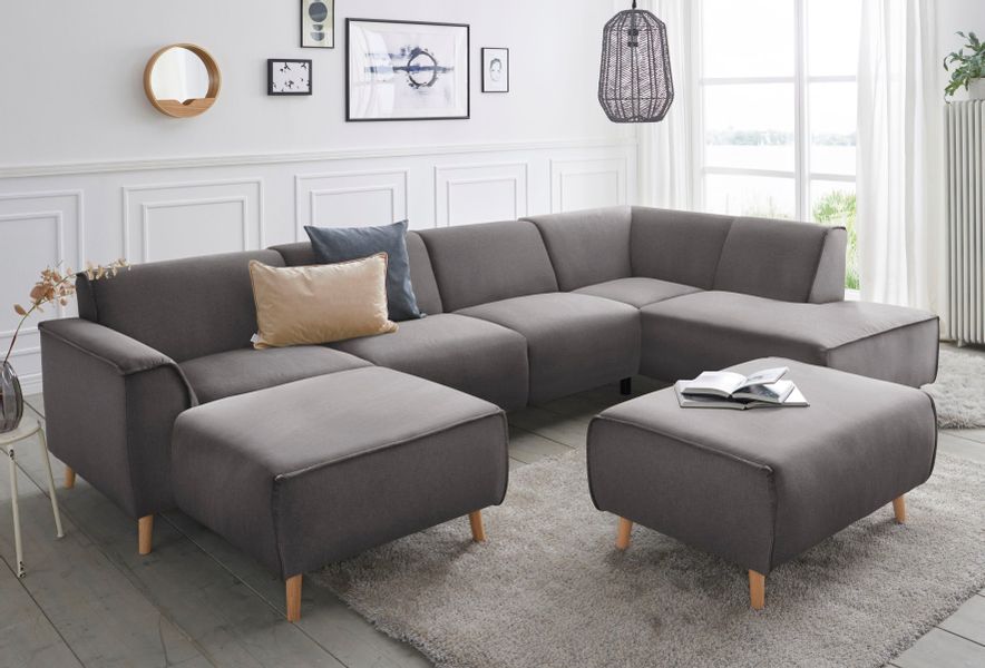 andas Wohnlandschaft "Janek Scandic Design, elegant und zeitlos U-Form" mit günstig online kaufen
