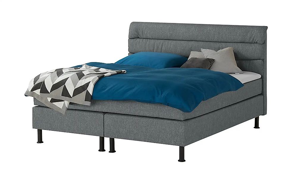 Boxspringbett  Lina ¦ grau ¦ Maße (cm): B: 144 H: 122 Betten > Boxspringbet günstig online kaufen