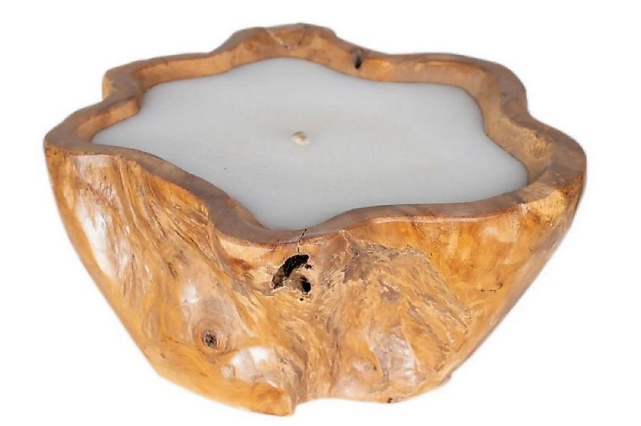 AMBIENTE-LEBENSART.DE Bodenwindlicht Kerze Windlicht Teakholzschale Unikat günstig online kaufen