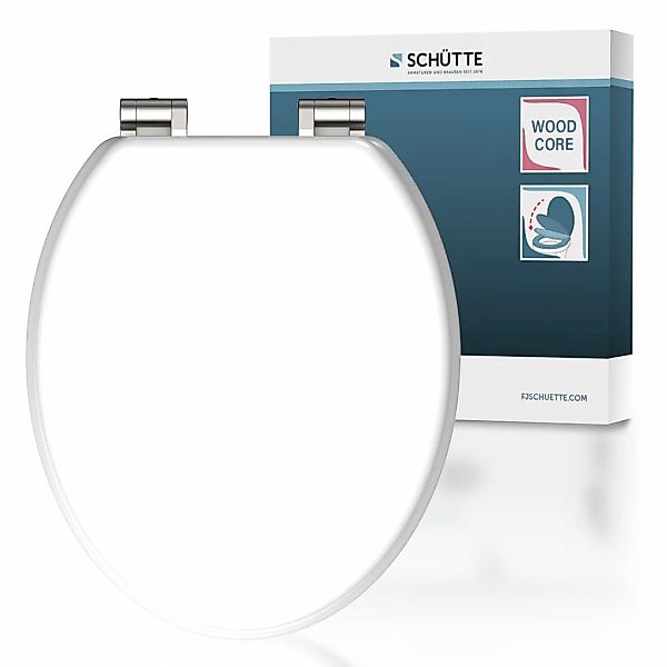 Schütte WC-Sitz "WHITE" mit Absenkautomatik und Holzkern, max, Belastung de günstig online kaufen