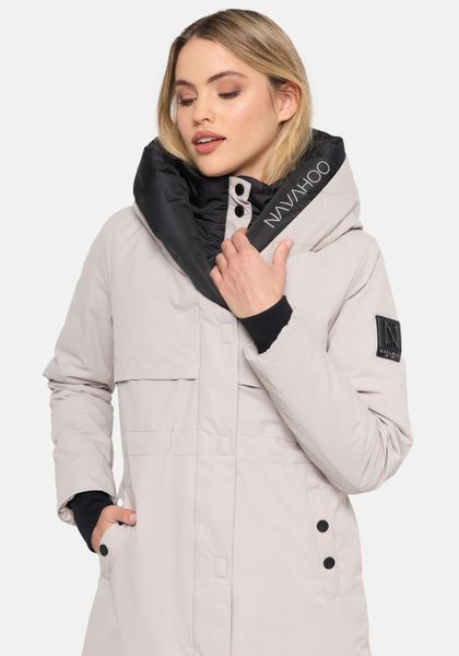 Navahoo Kurzmantel "Snowelf" Wintermantel mit hohem Kragen und großer Kapuz günstig online kaufen