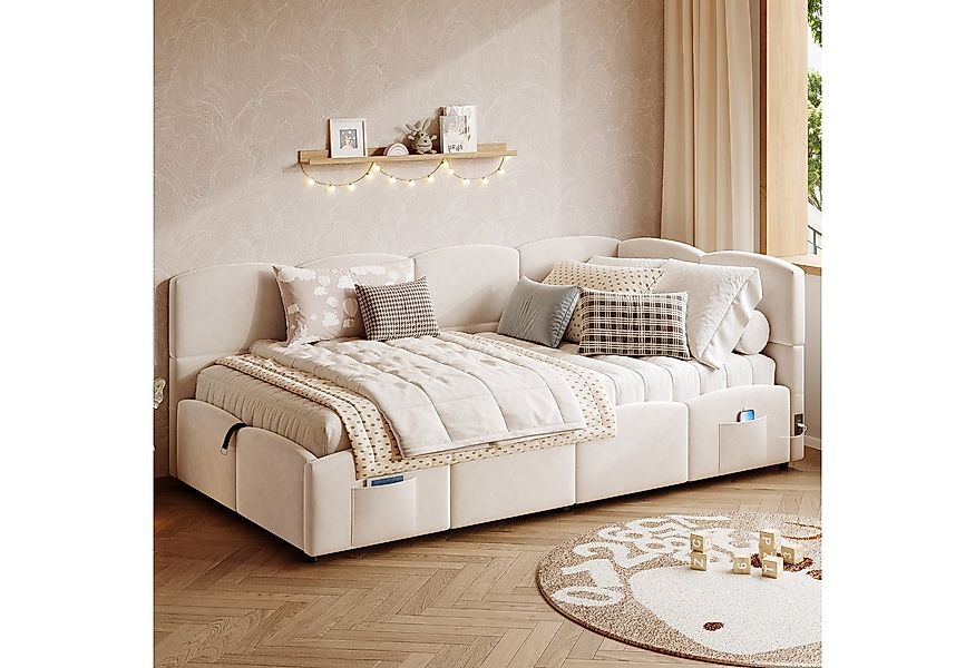 MODFU Polsterbett Schlafsofa multifunktionales Bettsofa (Einzelbett, Staura günstig online kaufen