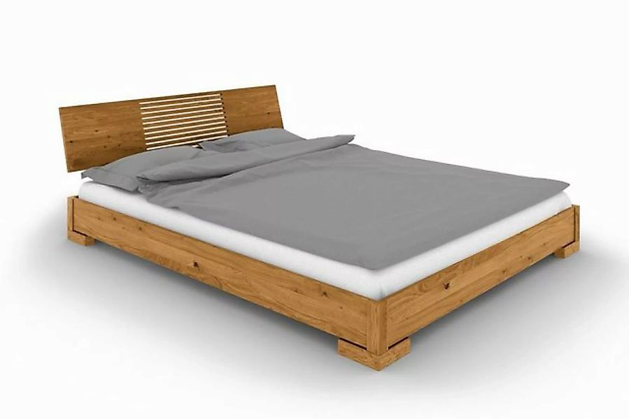 byoak Bett VENTO E-5 80 x 190 aus Massivholz, mit Holzkopfteil, Naturgeölt günstig online kaufen