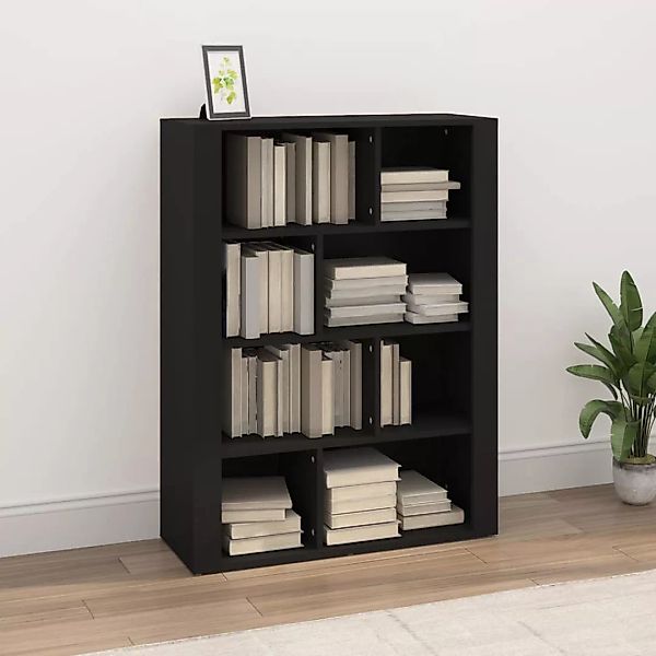 vidaXL Bücherregal Regal Bücherregal Schwarz 80x30x106 cm Spanplatte Kommod günstig online kaufen