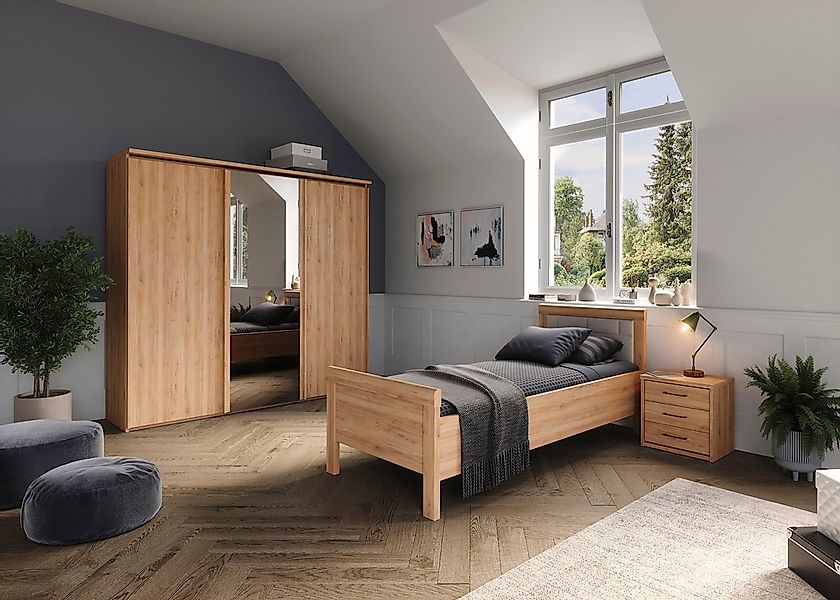 priess Einzelbett "Arnsberg" Komforthöhe mit gepolstertem Kopfteil günstig online kaufen