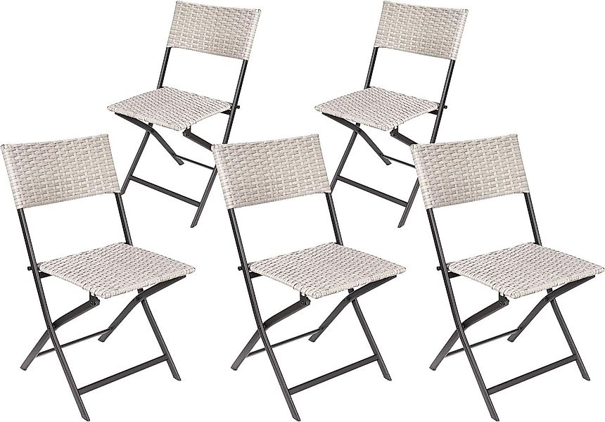 BRUBAKER Campingstuhl Lugano - Polyrattan Klappstuhl günstig online kaufen