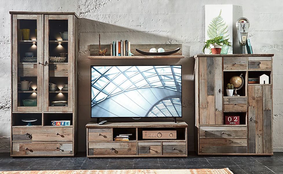 Innostyle Wohnwand "BONANZA", (4 St.), inkl. LED-Beleuchtung günstig online kaufen