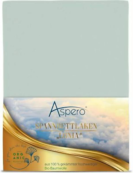 Aspero® Bio-Baumwoll Spannbettlaken Minas Bettlaken mint Gr. 90-100 x 200 günstig online kaufen