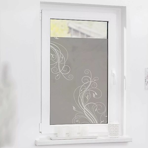 LICHTBLICK ORIGINAL Fensterfolie "Floral", 1 St., blickdicht, strukturiertK günstig online kaufen