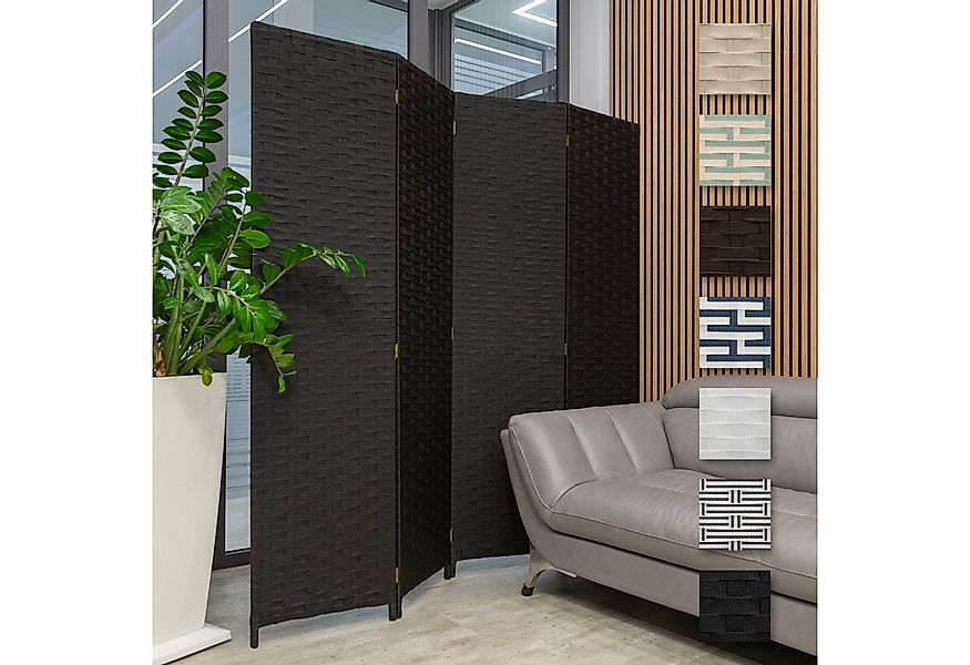 Hexim Raumteiler, Paravent 180x180 cm - Trennwand 4-teilig klappbar für Inn günstig online kaufen