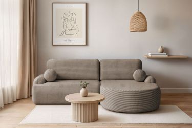 Lookway Ecksofa CLEO CORD Rundes Ecksofa günstig online kaufen